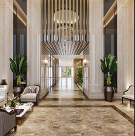 double height visitor lounge